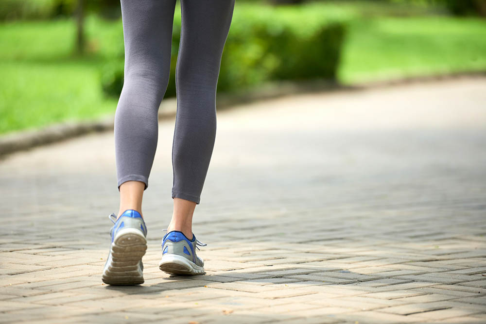 woman jogging park