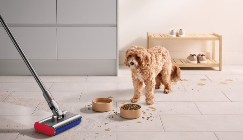 SV46 TOOLS 034 CMYK InUse Kitchen TiledFloor CleanSweep WandNK WRH Dog A1 MIX scaled